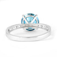 2.31 Carats Blue Lab Grown Diamond 14K Gold Ring