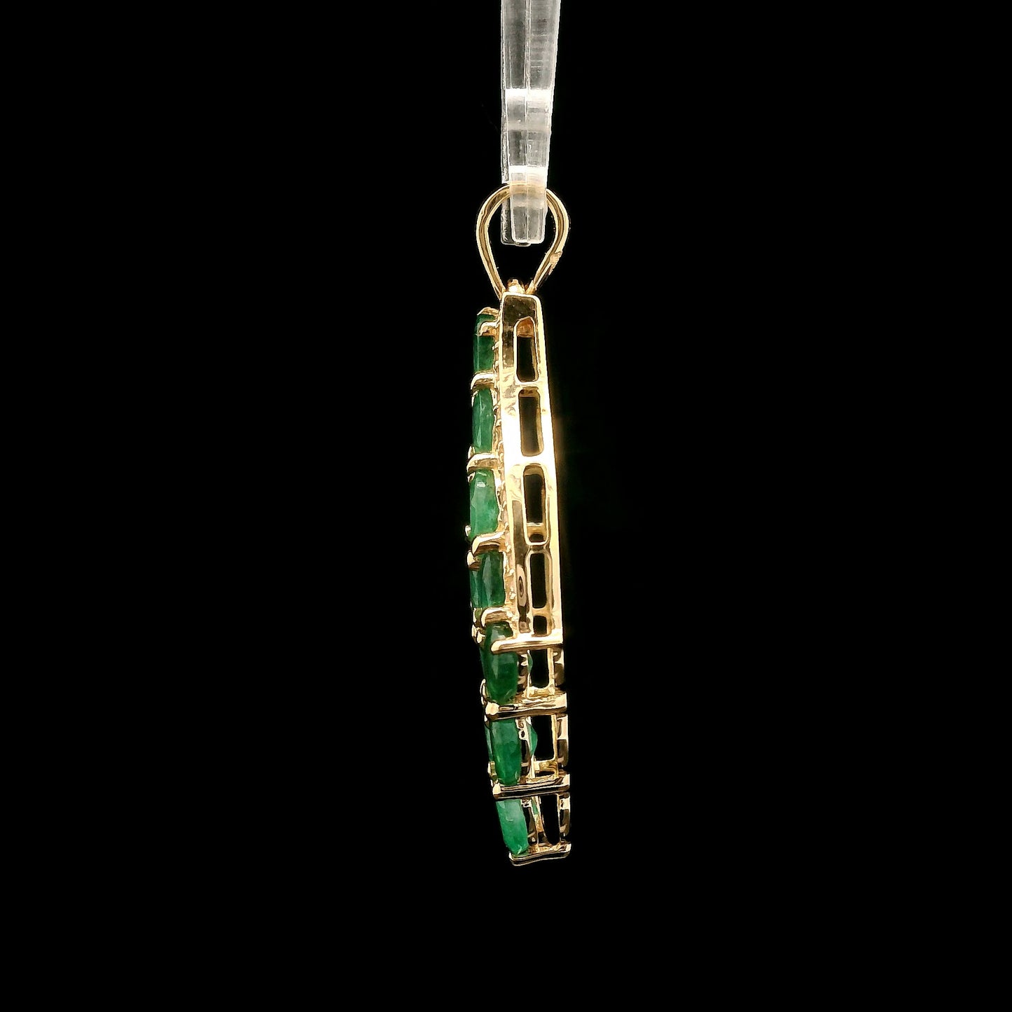 2.26 Ct Oval Emerald 14K Gold Pendant