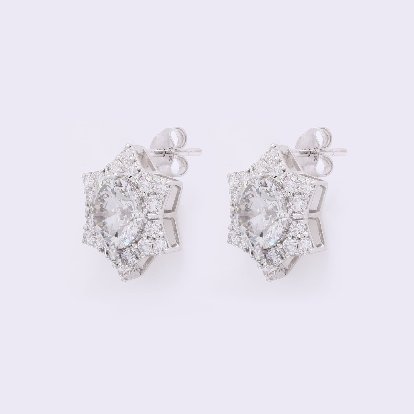4.18 Carats Lab Grown Diamond 14K Gold Earrings
