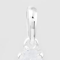 0.81 Ct Oval White Topaz, 925 Sterling Silver Pendant