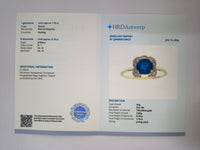 1.36 Ct Round Natural Sapphire 14K Gold Ring