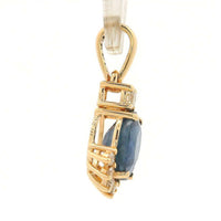 1.27 Ct Oval Sapphire 14K Gold Pendant