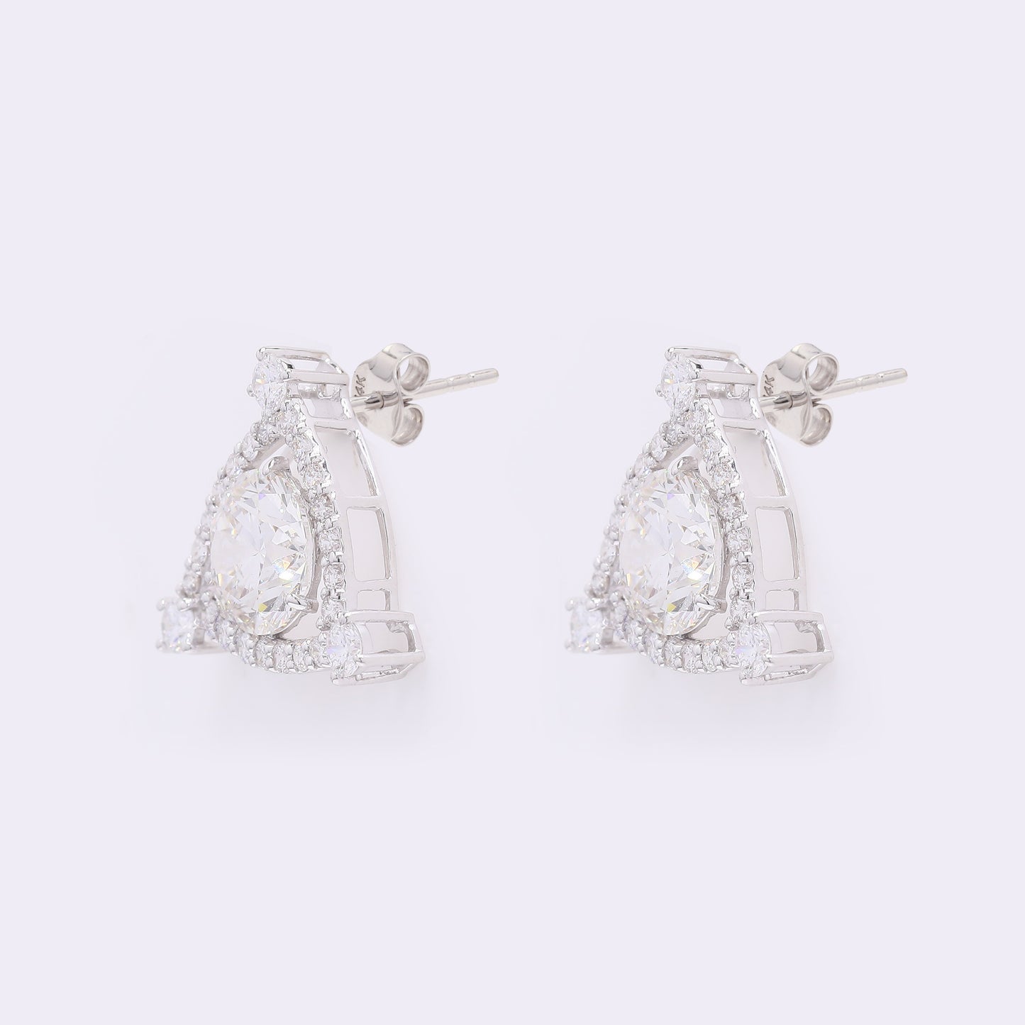 4.12 Carats Lab Grown Diamond 14K Gold Earrings