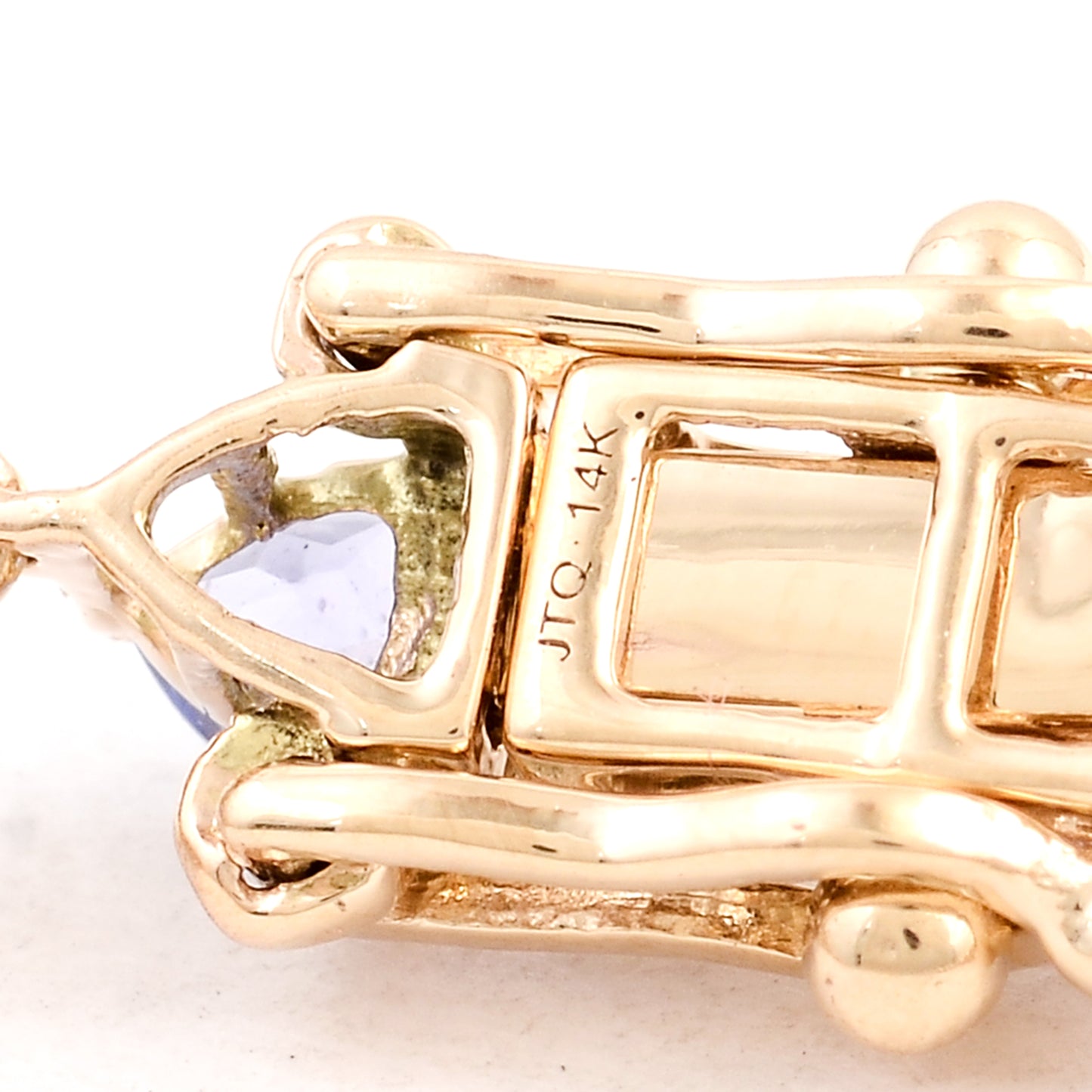 3.13 Ct Trillion Tanzanite 14K Gold Bracelet