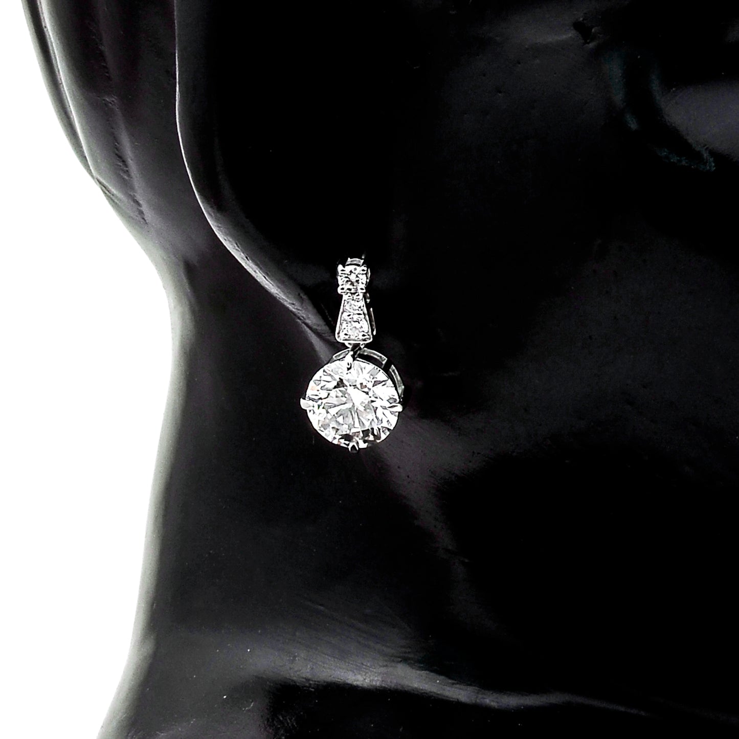5.07 Carats Lab Grown Diamond 14K Gold Earrings