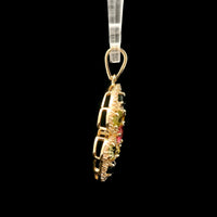 1.33 Ct Oval Tourmaline 14K Gold Pendant