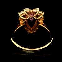 4.56 Ct Pear Kunzite 14K Gold Ring