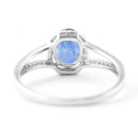 1.68 Ct Oval Mixed Cut Natural Sapphire 950 Platinum Ring