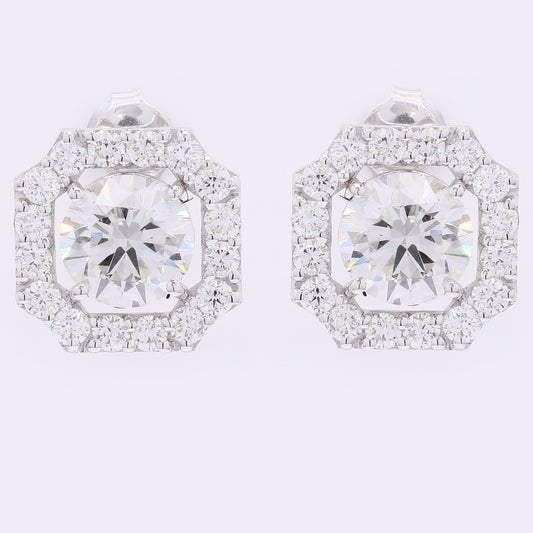4.16 Carats Lab Grown Diamond 14K Gold Earrings