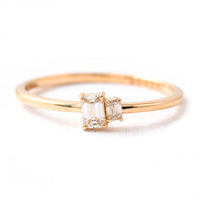 0.19 Ct Octagon Diamond 14K Gold Ring
