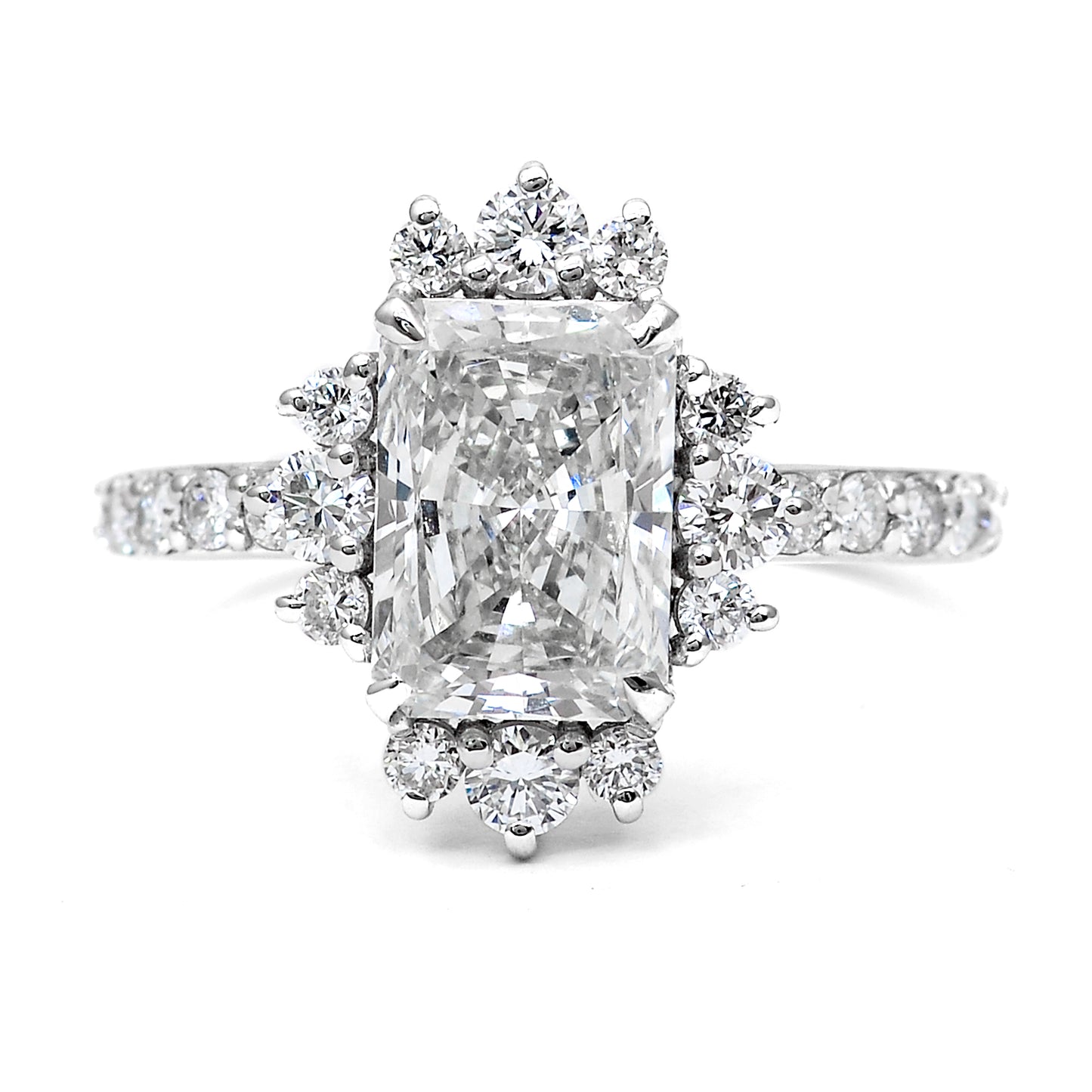 2.96 Carats Lab Grown Diamond 14K Gold Ring