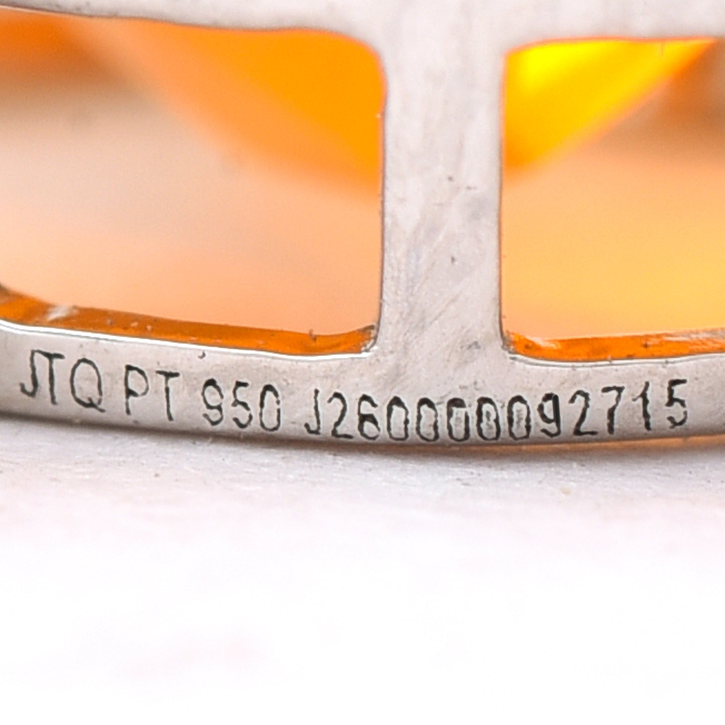 1.83 Ct Oval Fire Opal 950 Platinum Pendant
