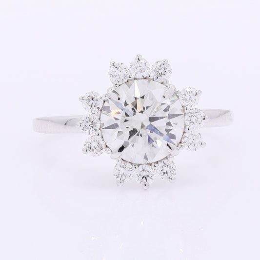 2.37 Carats Lab Grown Diamond 14K Gold Ring