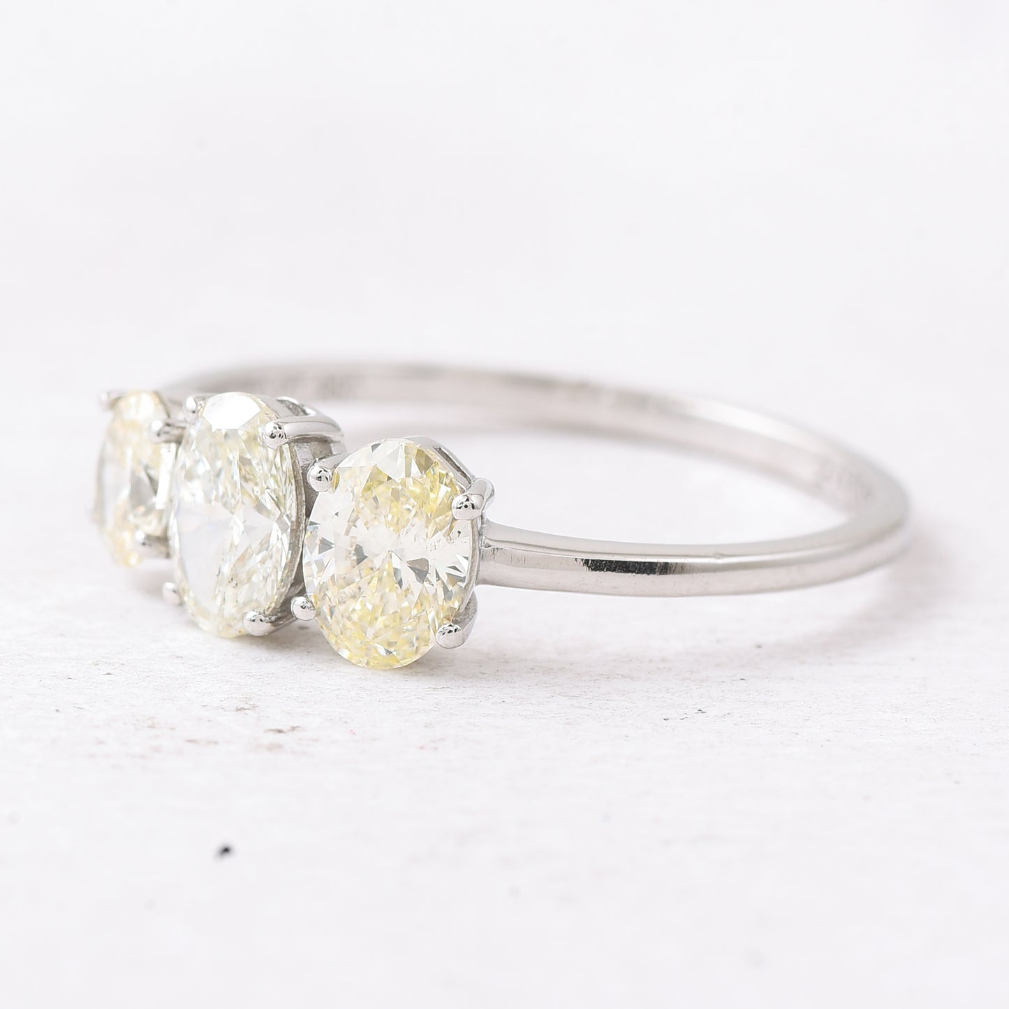 1.07 Ct Oval Diamond 950 Platinum Ring