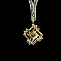 1.19 Ct Square Emerald 14K Gold Pendant