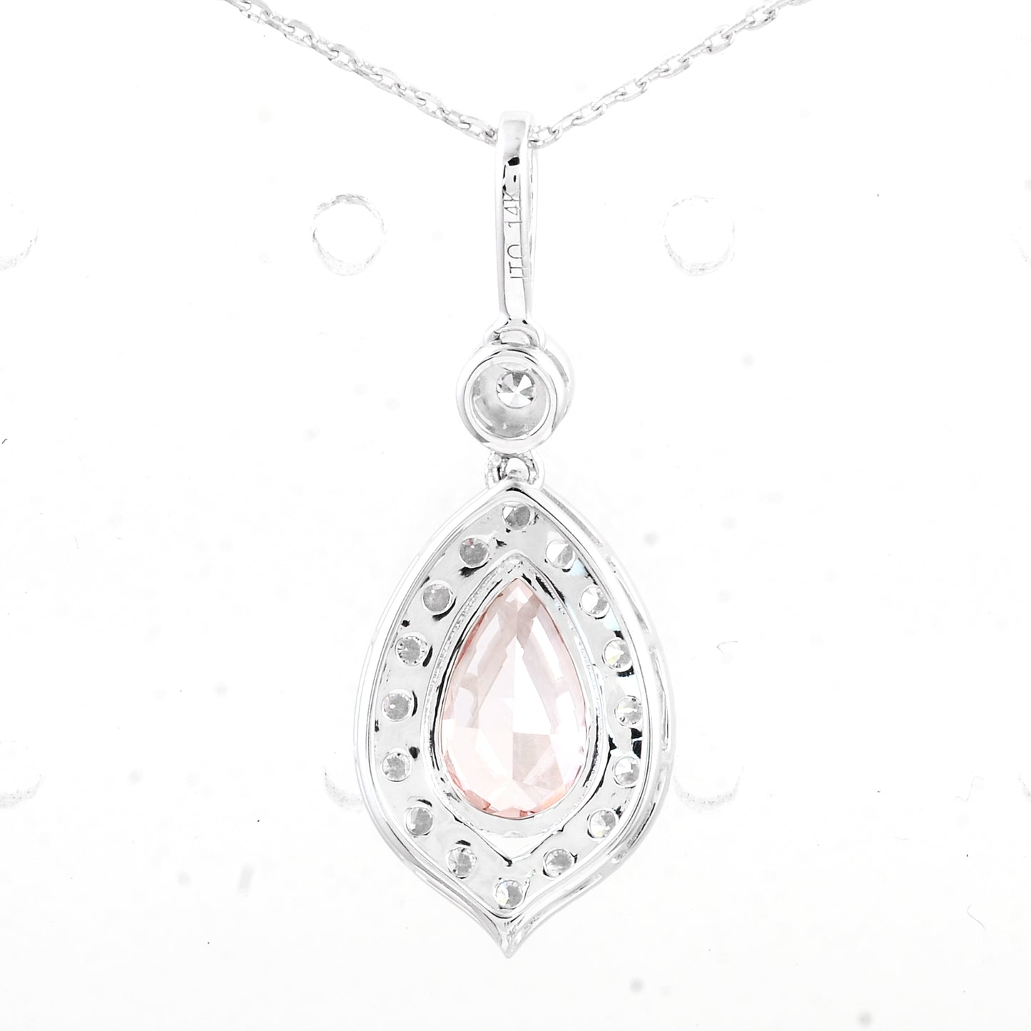 2.04 Carats Pink Lab Grown Diamond 14K Gold Pendant