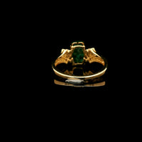1.96 Ct Octagon Step Cut Natural Emerald 14K Gold Ring