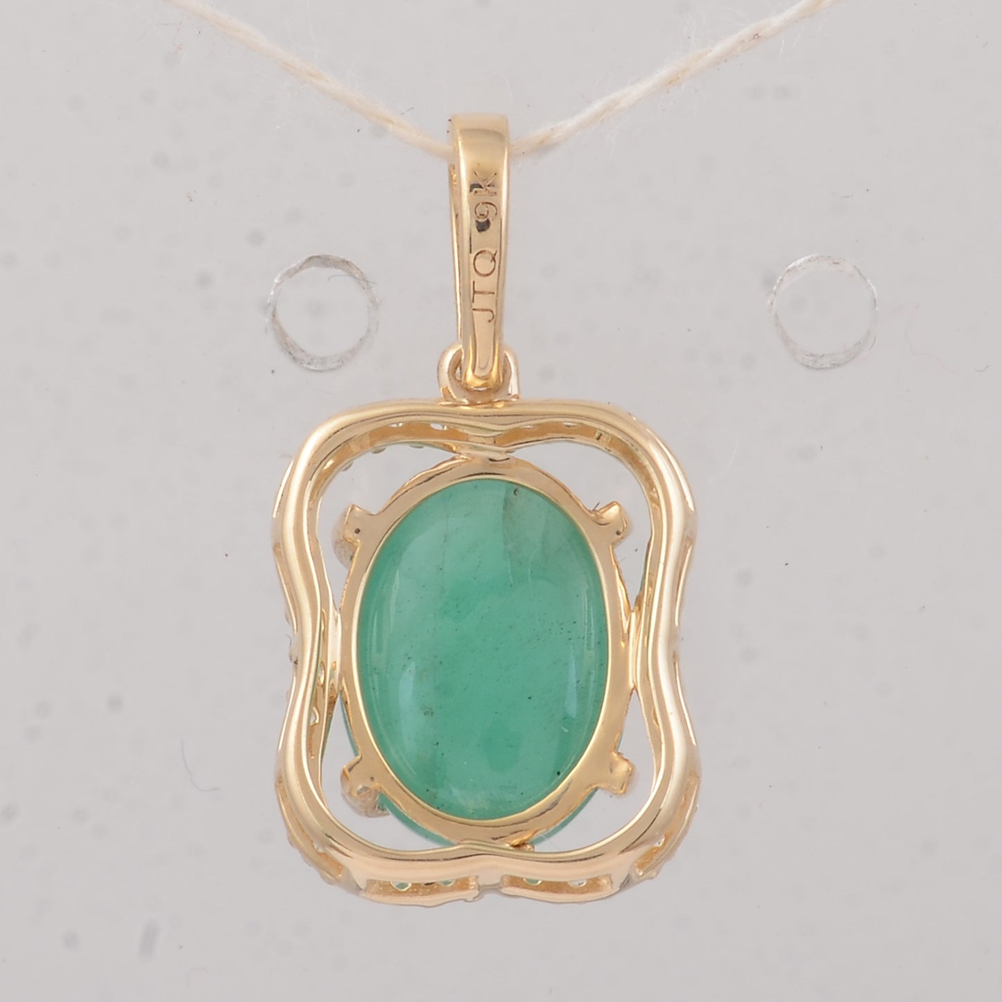 2.44 Ct Oval Emerald 9K Gold Pendant