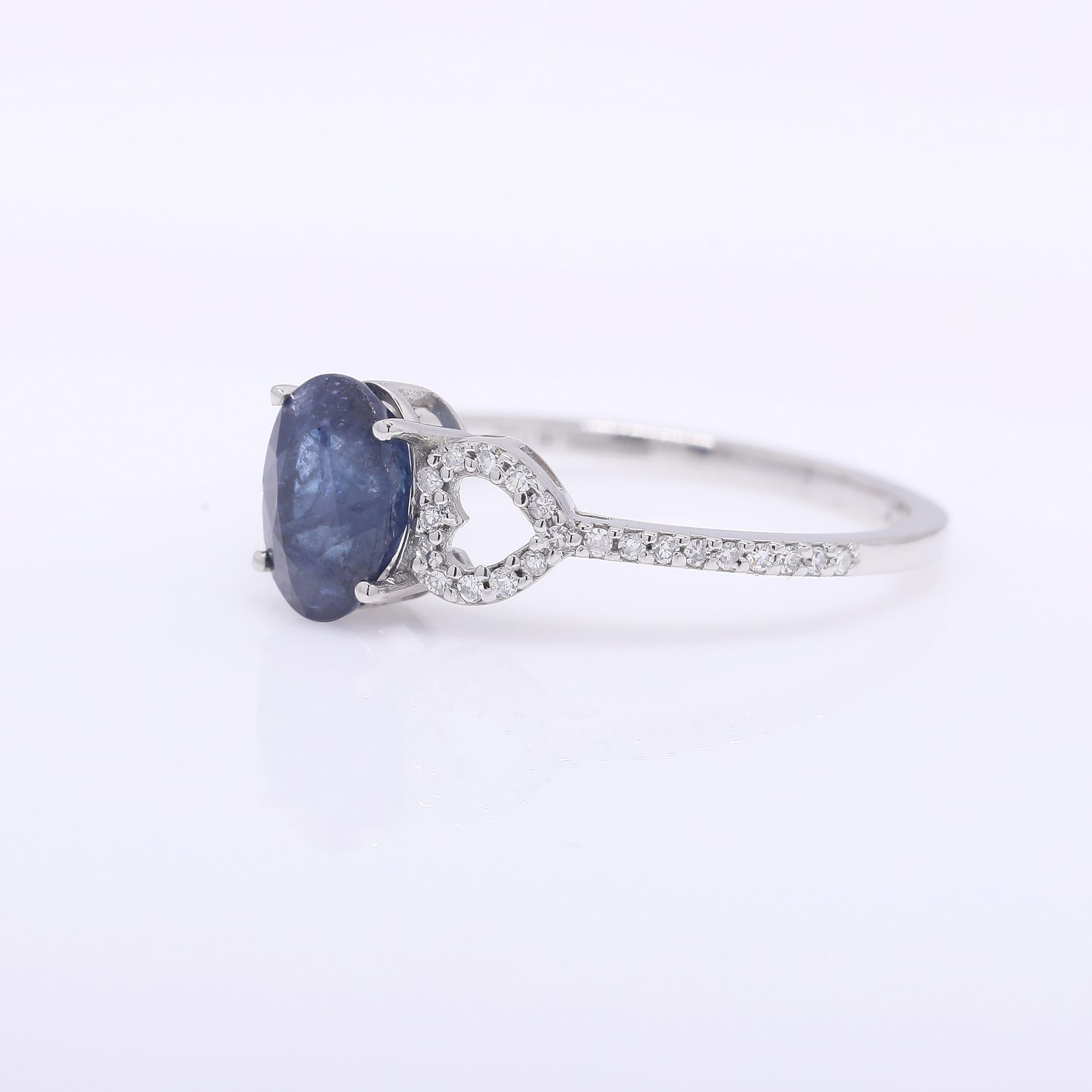 1.59 Ct Oval Mixed Cut Natural Sapphire 950 Platinum Ring