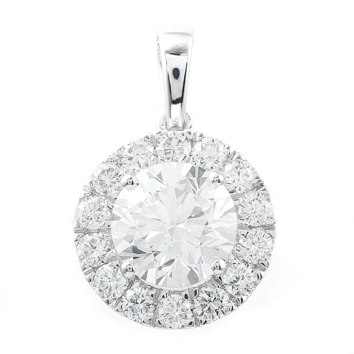 2.34 Carats Lab Grown Diamond 14K Gold Pendant
