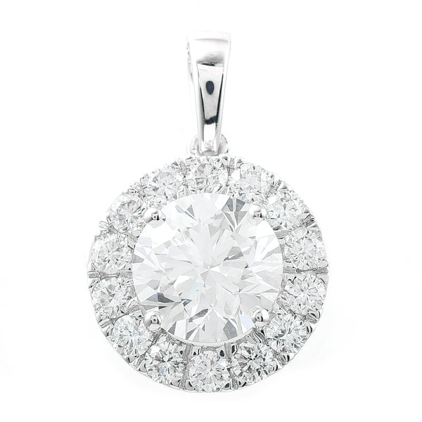 2.34 Carats Lab Grown Diamond 14K Gold Pendant