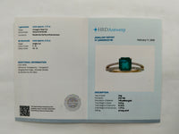 1.92 Ct Octagon Step Cut Natural Emerald 14K Gold Ring