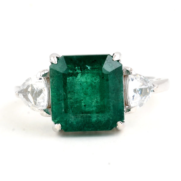 6.00 Carat Natural Beryl Emerald 14K Gold Ring
