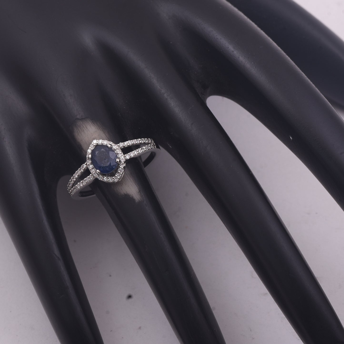 1.22 Ct Oval Mixed Cut Natural Sapphire 950 Platinum Ring