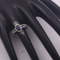 1.22 Ct Oval Mixed Cut Natural Sapphire 950 Platinum Ring