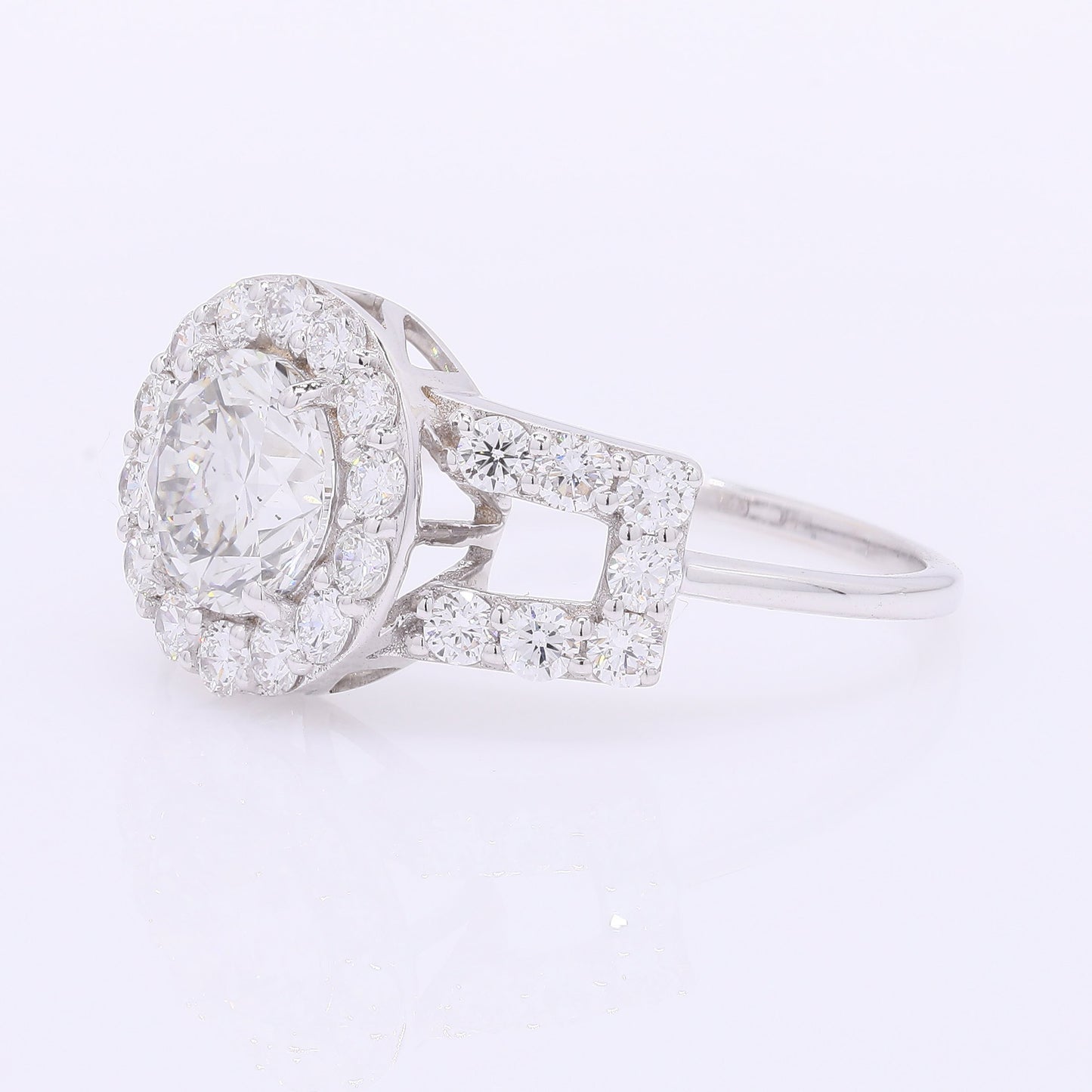 2.10 Carats Lab Grown Diamond 14K Gold Ring