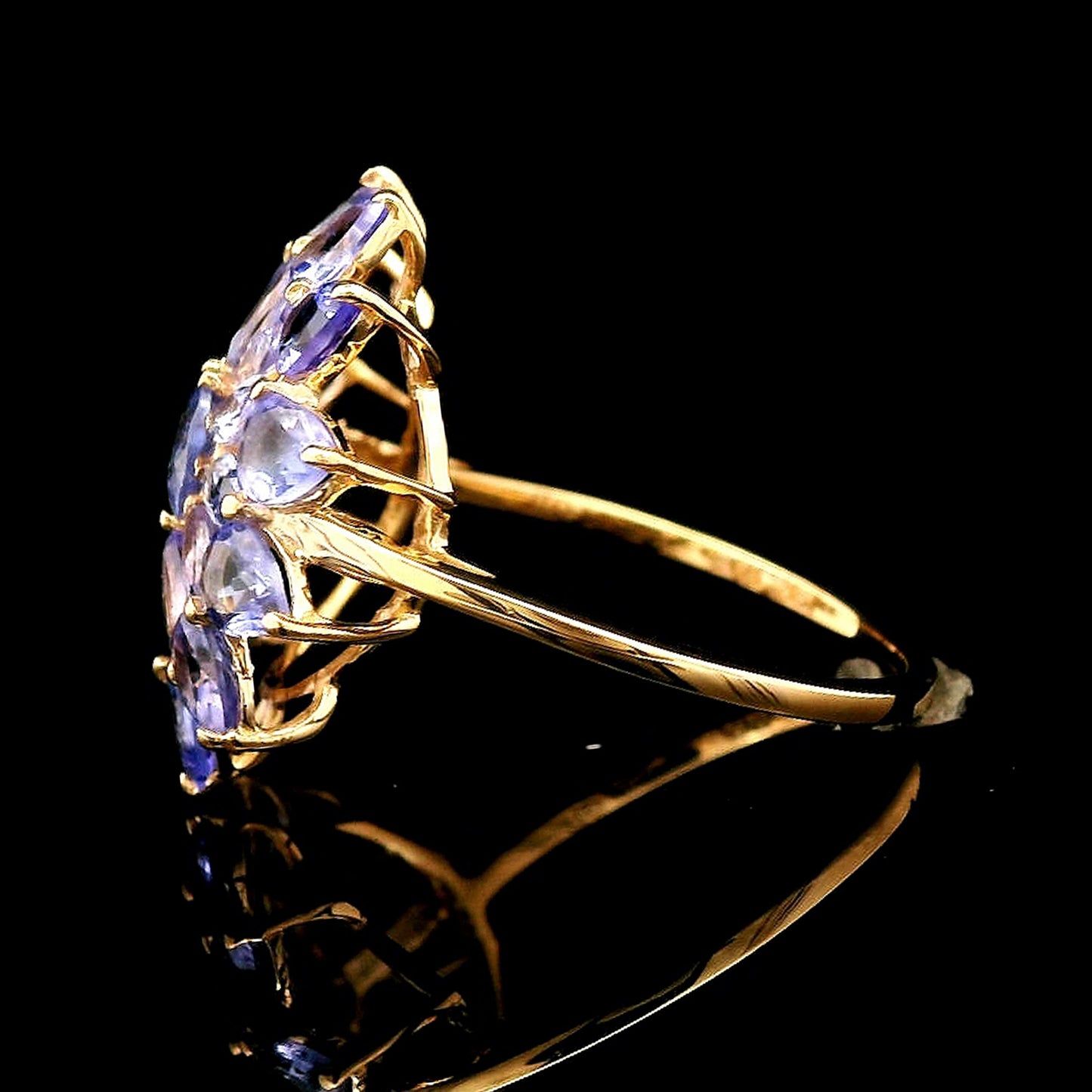 2.88 Ct Round Tanzanite 14K Gold Ring