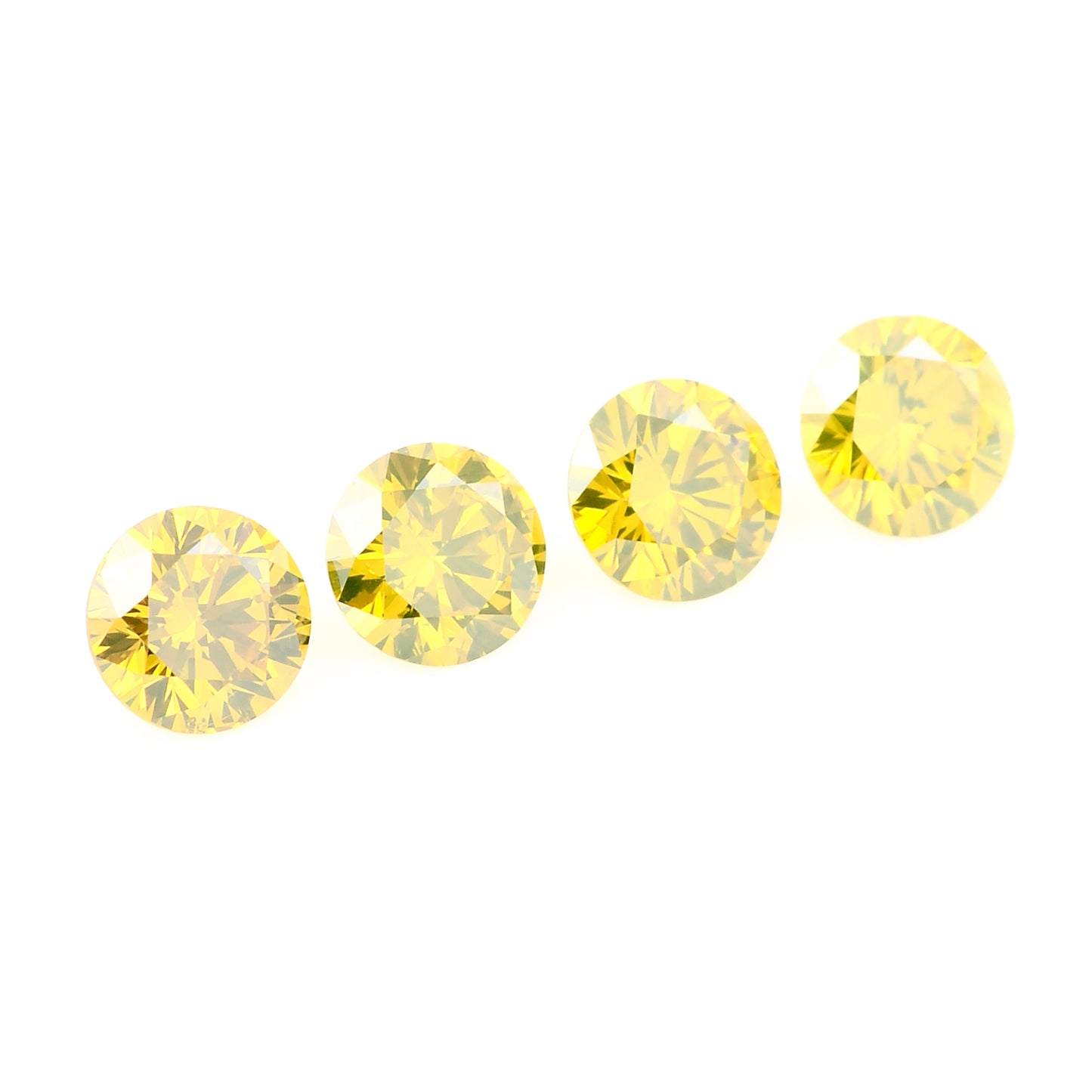0.70 Yellow Diamond Round Loose Gemstone
