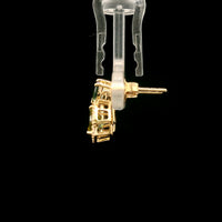 2.23 Ct Trillion Tourmaline 14K Gold Earrings