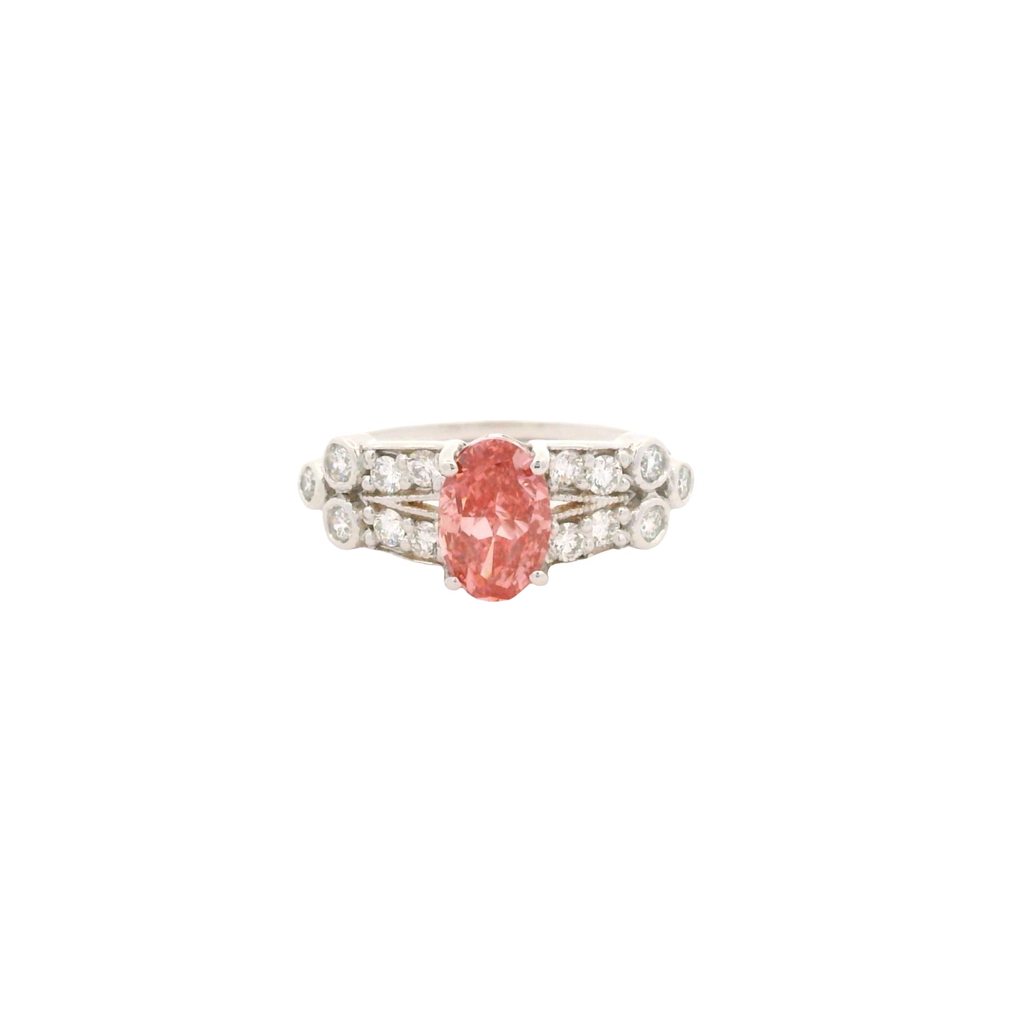 1.32 Carats Pink Lab Grown Diamond 14K Gold Ring