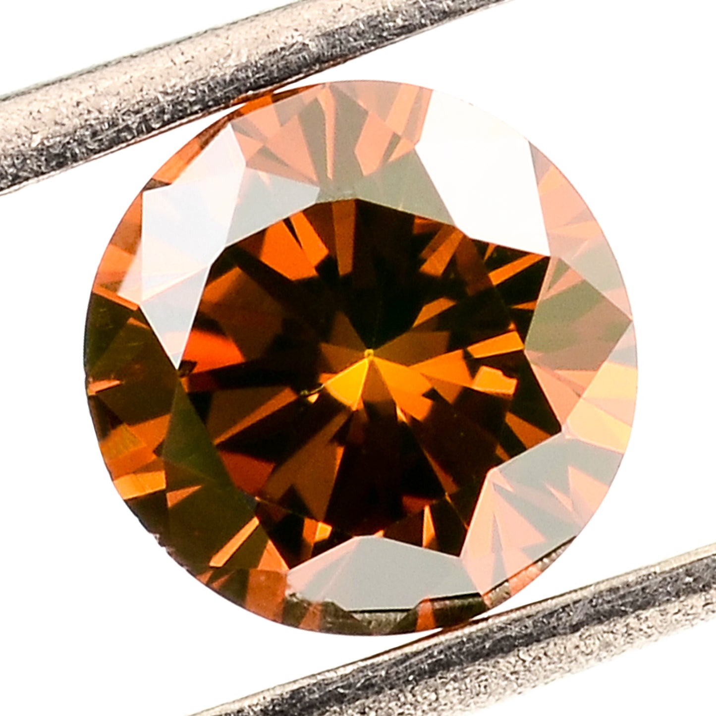 0.54 Red Diamond Round Loose Gemstone