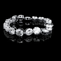 30.64 Ct Round Lab Grown Diamond 14K Gold Bracelet