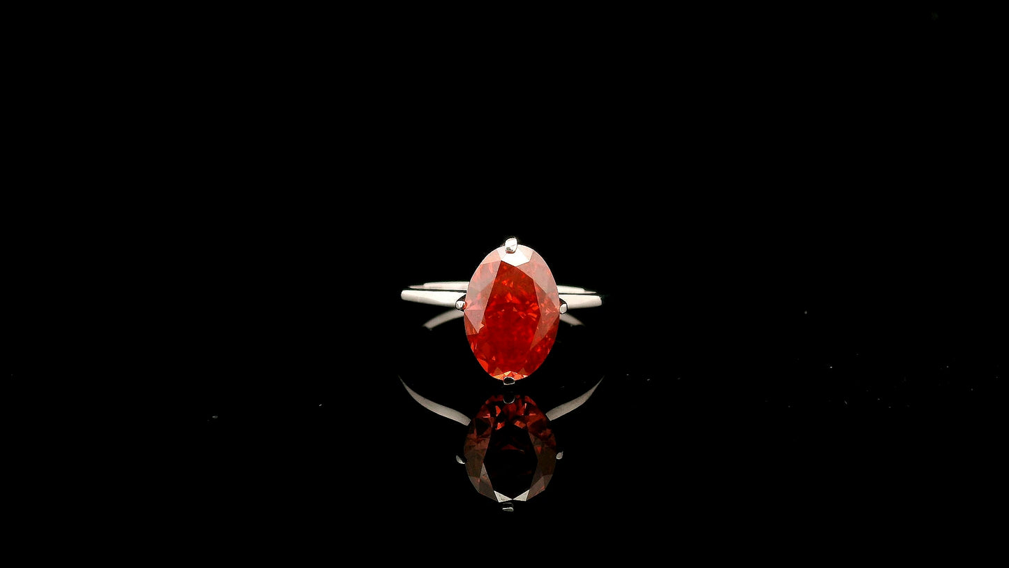 3.02 Carats Pink Lab Grown Diamond 14K Gold Ring