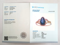 2.67 Ct Pear Mixed Cut Natural Sapphire 14K Gold Ring