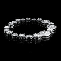 19.93 Ct Round Lab Grown Diamond 14K Gold Bracelet