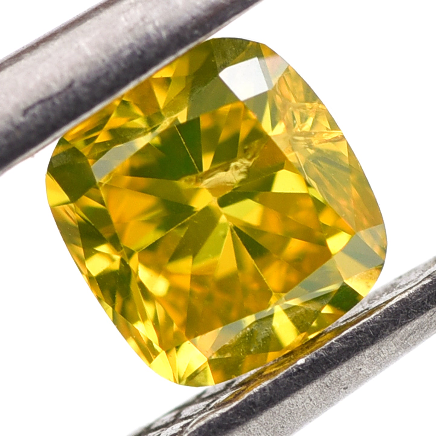 0.34 Yellow Diamond Cushion Loose Diamond