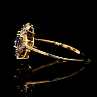 1.03 Ct Square Tanzanite 14K Gold Ring
