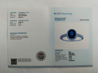 1.93 Ct Oval Mixed Cut Natural Sapphire 950 Platinum Ring