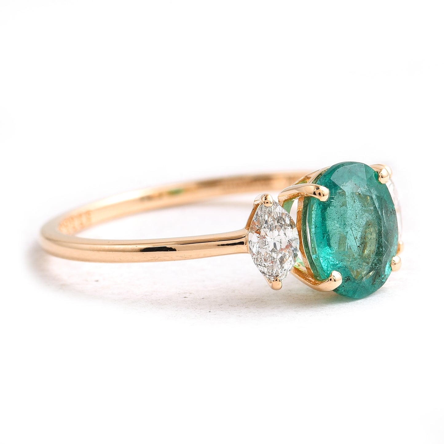 1.39 Ct Oval Emerald 14K Gold Ring
