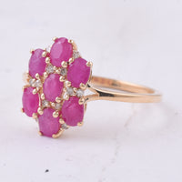 1.83 Ct Oval Natural Ruby 14K Gold Ring
