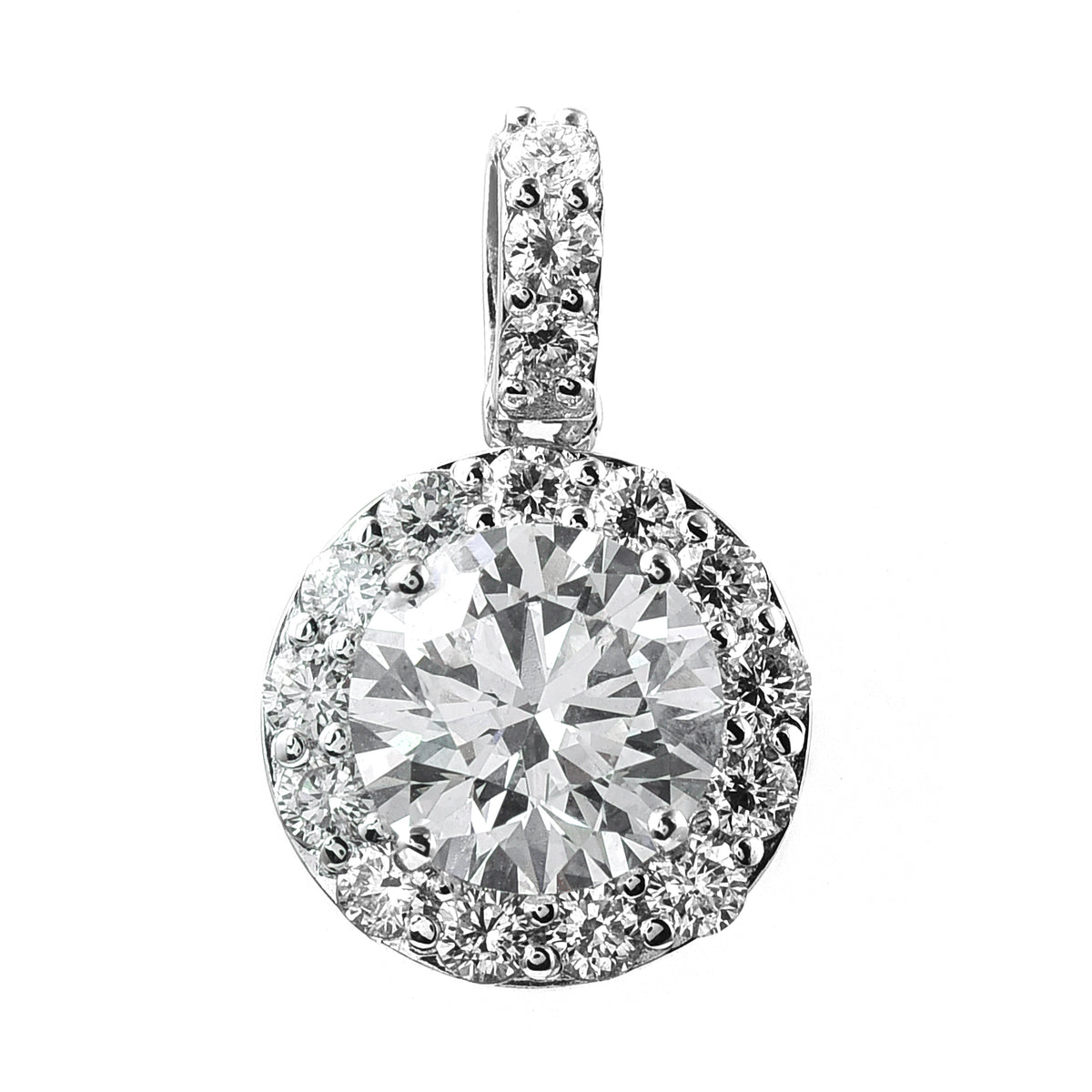 2.54 Carats Lab Grown Diamond 14K Gold Pendant