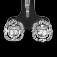 3.97 Ct Round Lab Grown Diamond 14K Gold Earrings