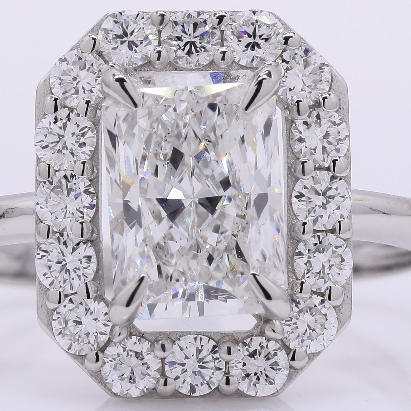 2.53 Carats Lab Grown Diamond 950 Platinum Ring