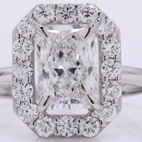 2.53 Carats Lab Grown Diamond 950 Platinum Ring