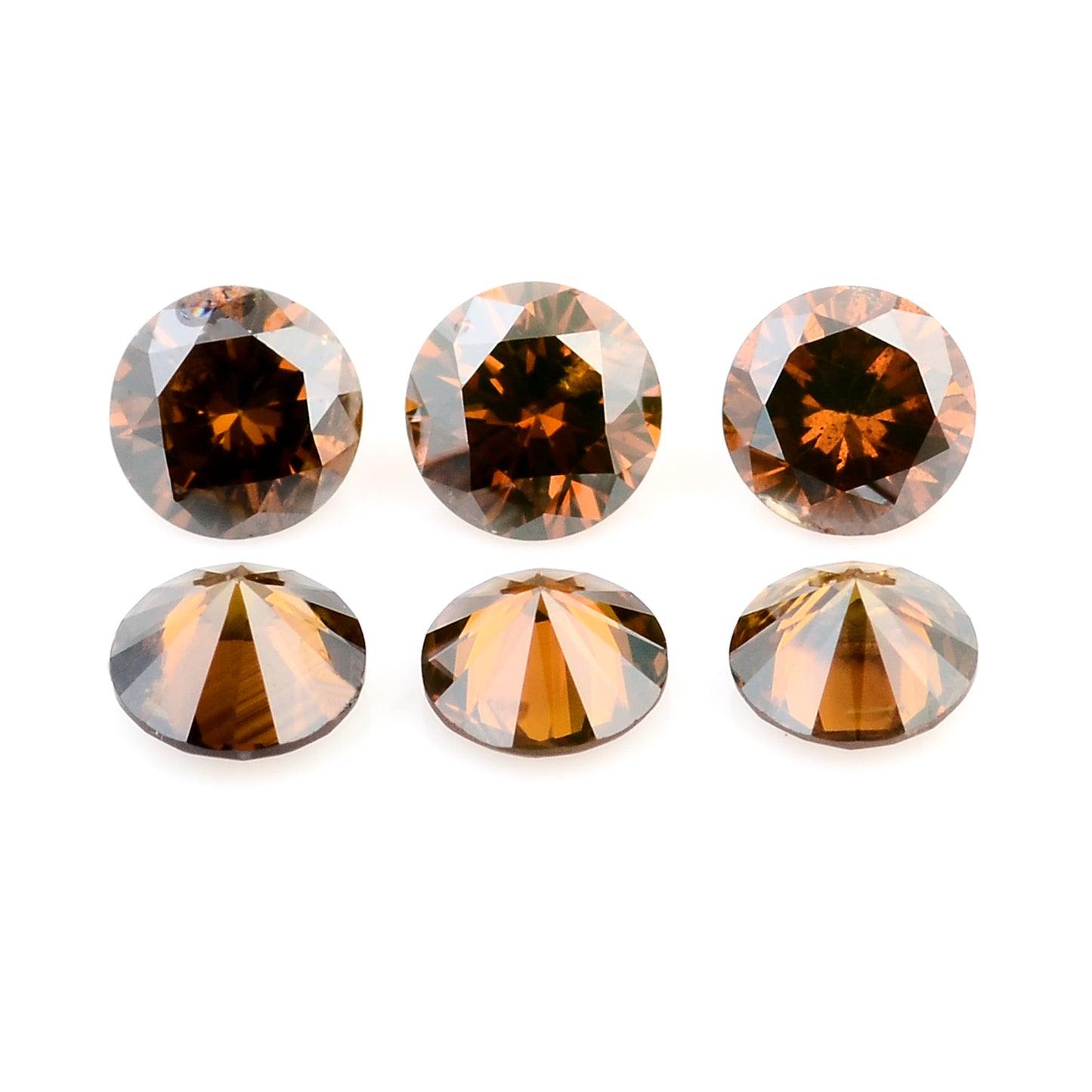 0.54 Red Diamond Round Loose Gemstone