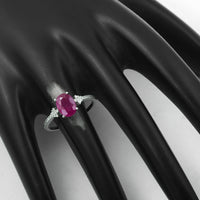 1.88 Ct Oval Mixed Cut Natural Ruby 950 Platinum Ring